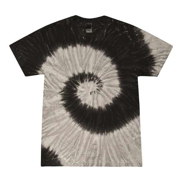 Colortone - Unisex Batik T-Shirt Swirl - Black Rainbow / L