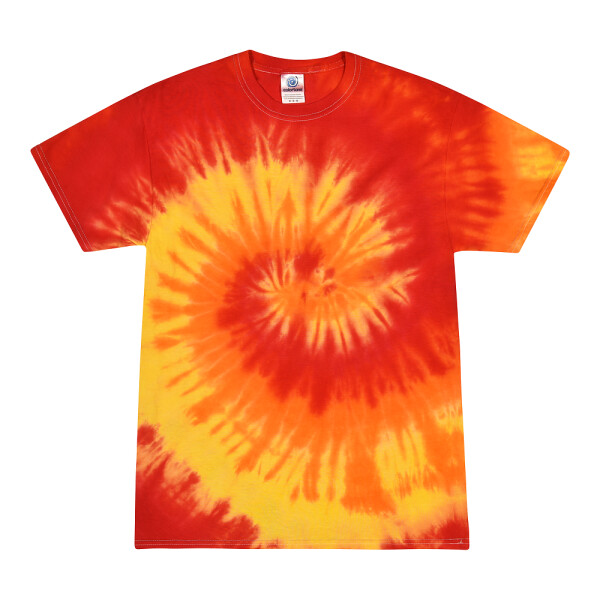 Colortone - Unisex Batik T-Shirt Swirl - Blaze / S