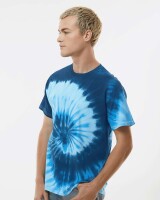 Colortone - Unisex Batik T-Shirt Swirl - Blue Ice / XL