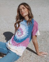Colortone - Unisex Batik T-Shirt Swirl - Blue Jerry / S