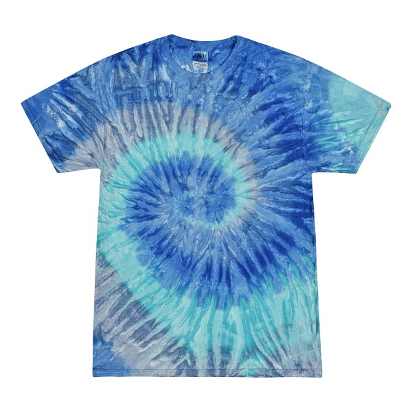 Colortone - Unisex Batik T-Shirt Swirl - Blue Jerry / M