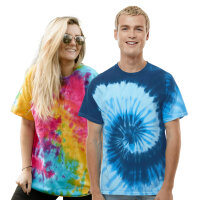 Colortone - Unisex Batik T-Shirt Swirl - Blue Ocean / S