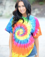 Colortone - Unisex Batik T-Shirt Swirl - Cotton Candy / M
