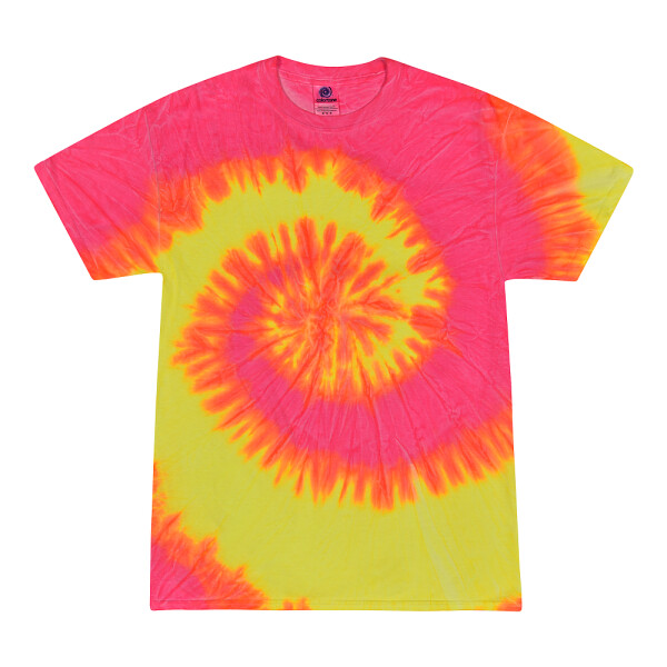 Colortone - Unisex Batik T-Shirt Swirl - Fluorescent Swirl / XL