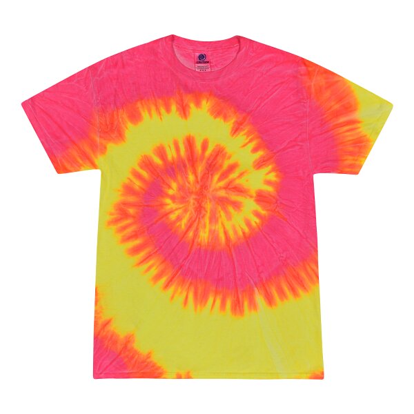 Colortone - Unisex Batik T-Shirt Swirl - Fluorescent Swirl / 5XL