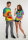 Colortone - Unisex Batik T-Shirt Swirl - Fluorescent Yellow & Lime / S