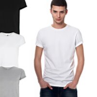EarthPositive - Organic Herren Rolled Up Sleeve T-Shirt EP11
