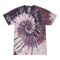 Colortone - Unisex Batik T Shirt Swirl - Cherry Cola / S