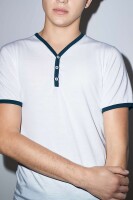 American Apparel - Unisex Ringer T-Shirt mit Y-Ausschnitt