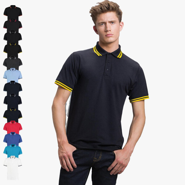 Kustom Kit - Tipped Piqué Retro-Poloshirt